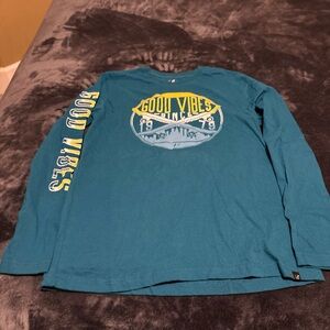 VTG Amplify Good Vibes Blue Long Sleeve Shirt NWOT Men’s Med
